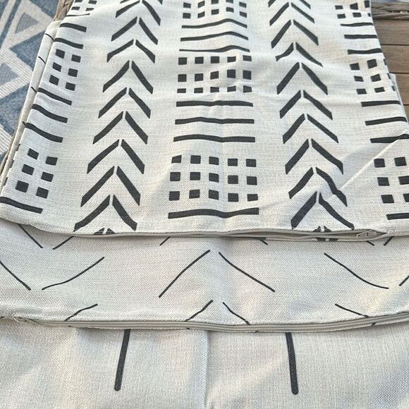 Assorted Geometric Print Pillow Covers (3) 18”x18” - Picture 2 of 5